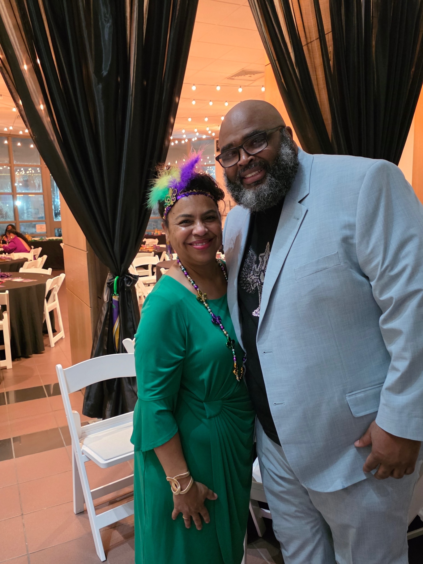 Couple celebrating at the 2026 Mardi Gras Ball